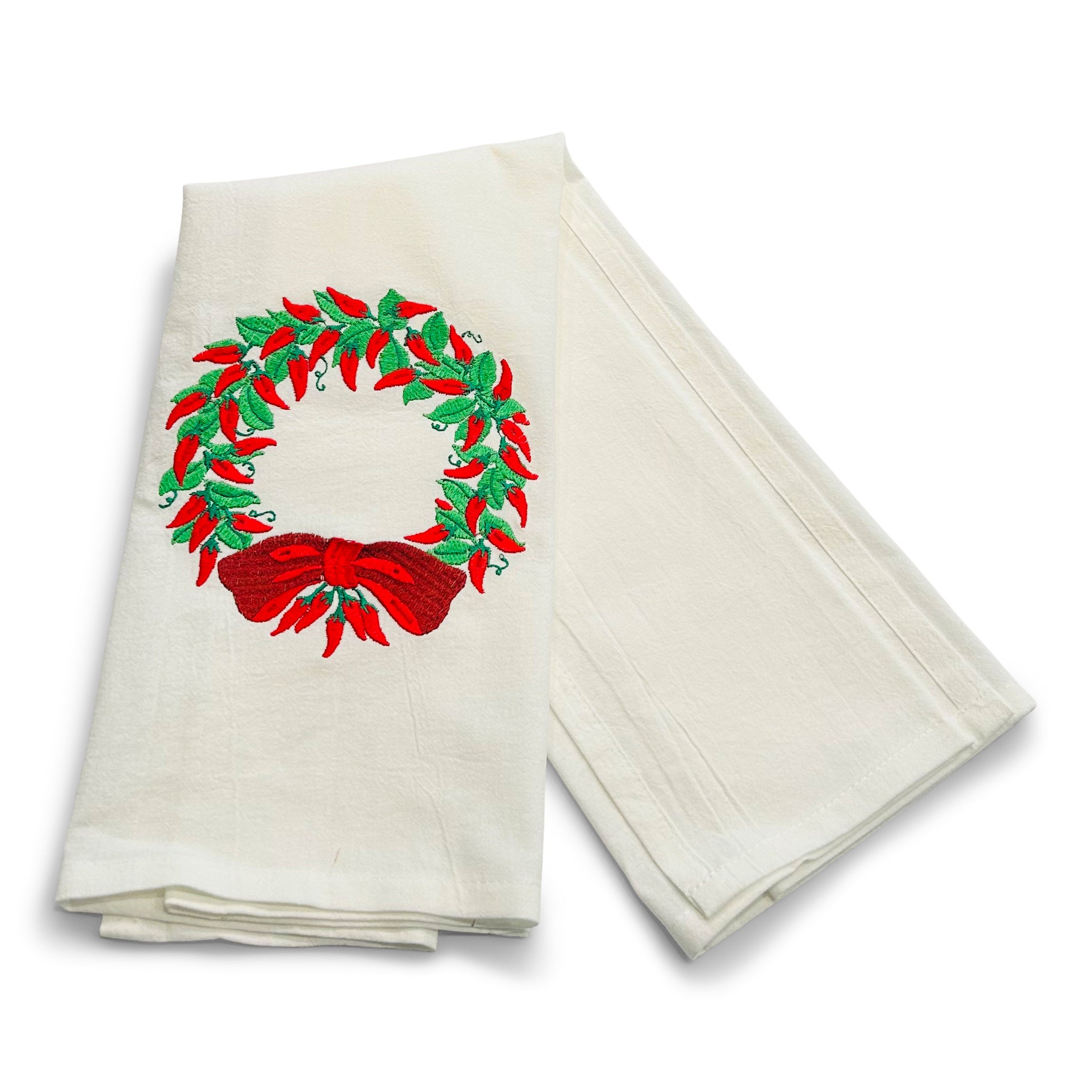 Chili Pepper Wreath on white