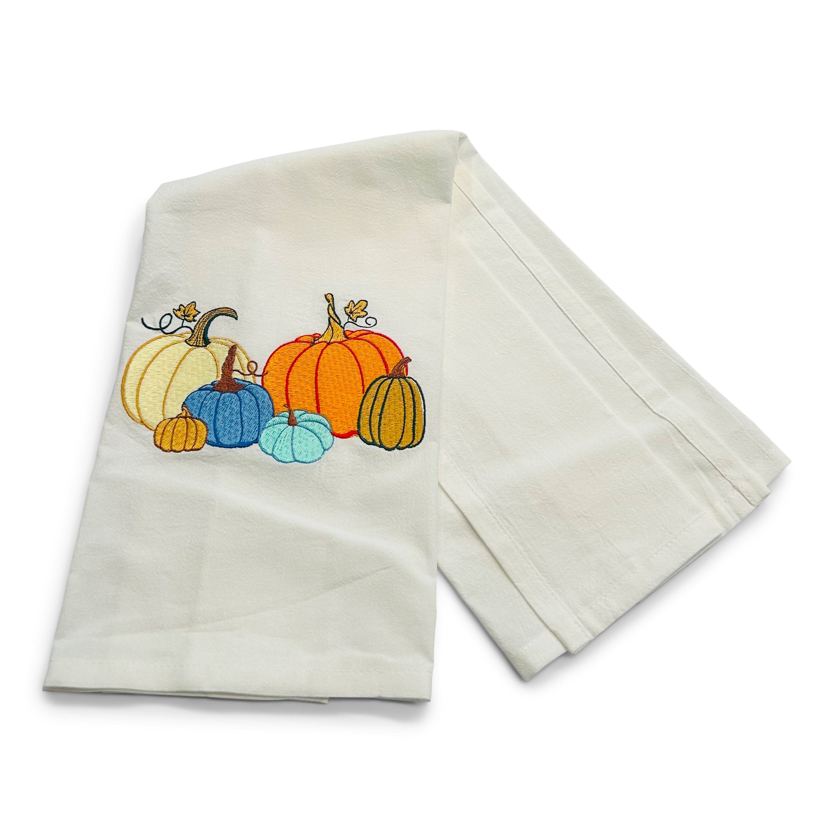 Classic Autumn Pumpkins on white