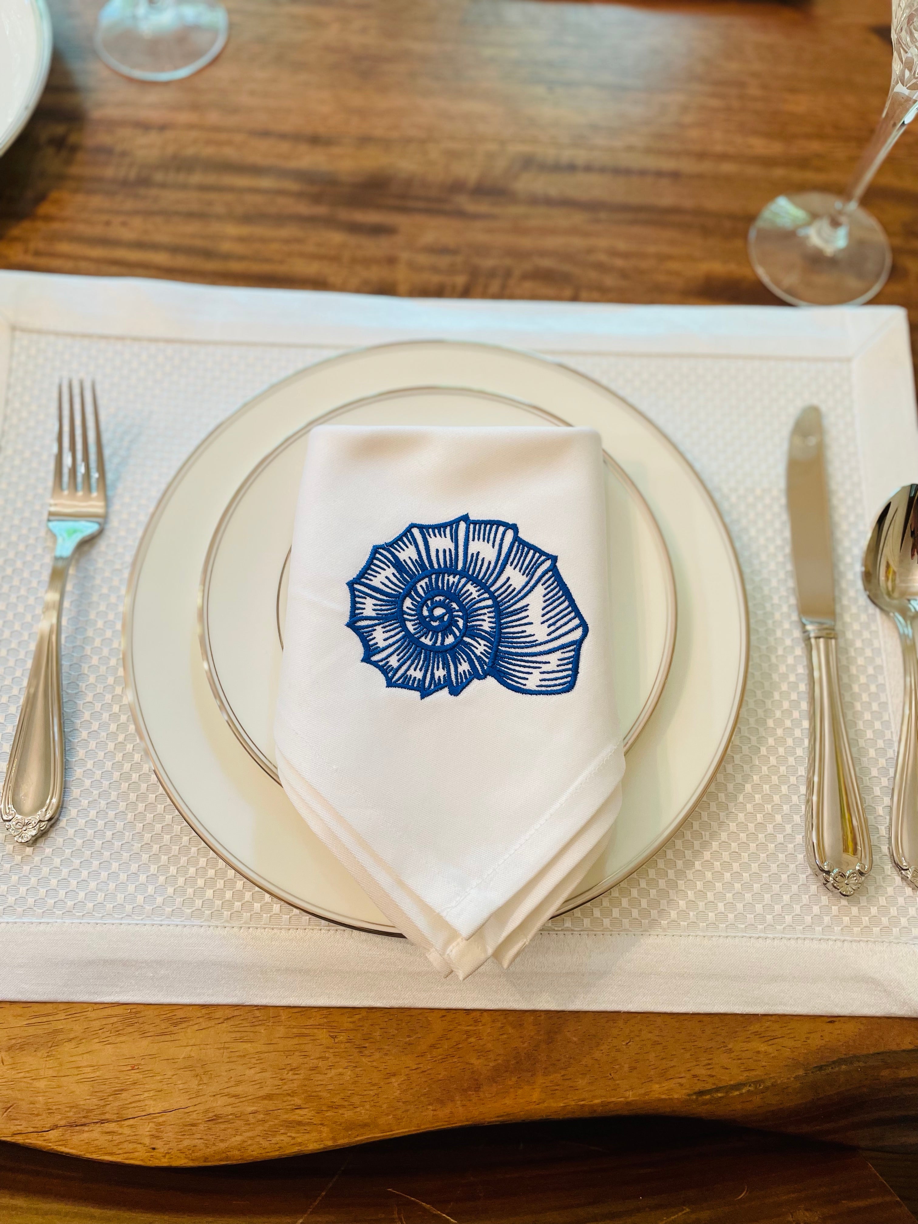 Napkin - Single - Nautilus Shell