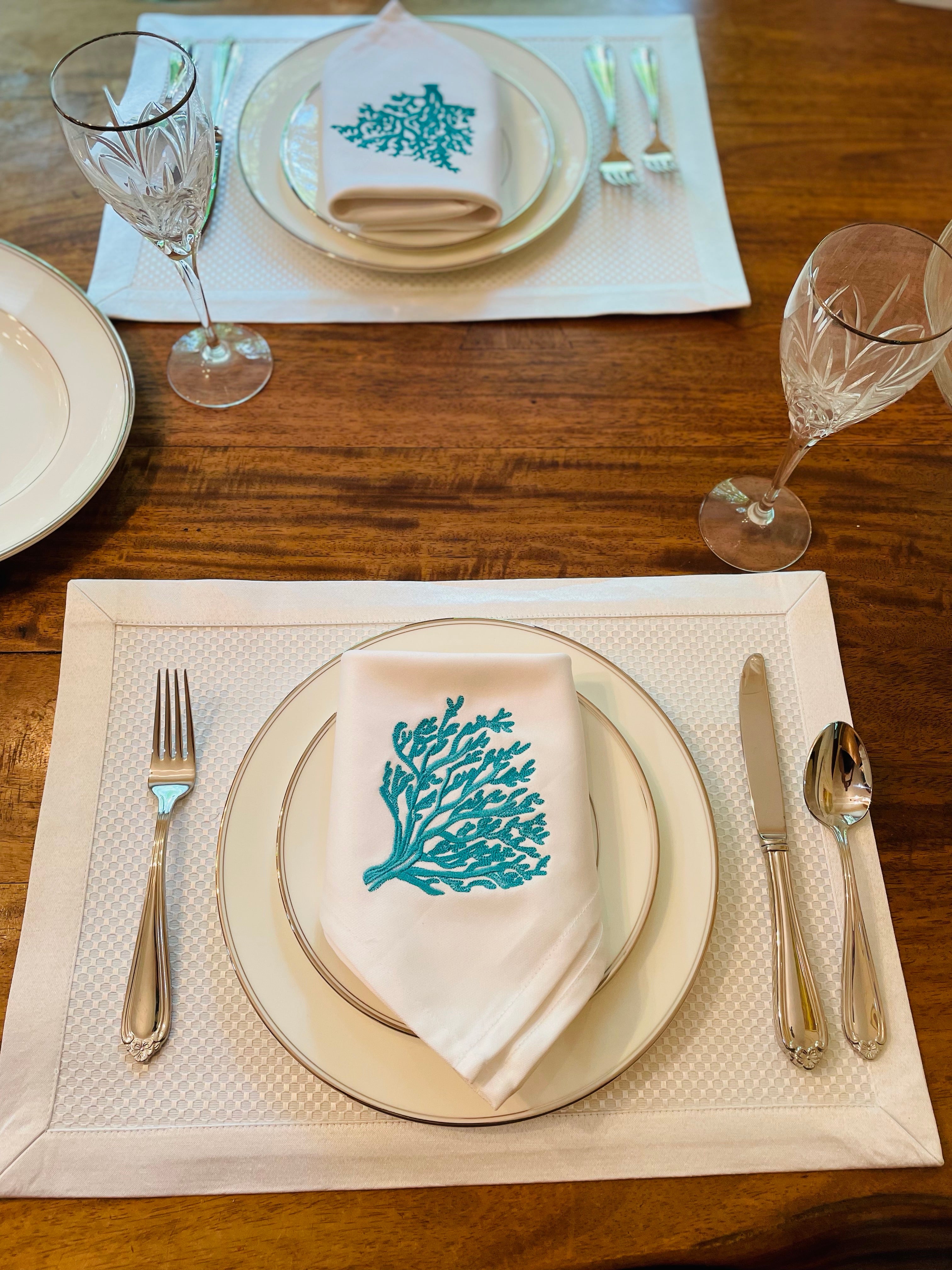 Napkin - Single - Sideways Coral