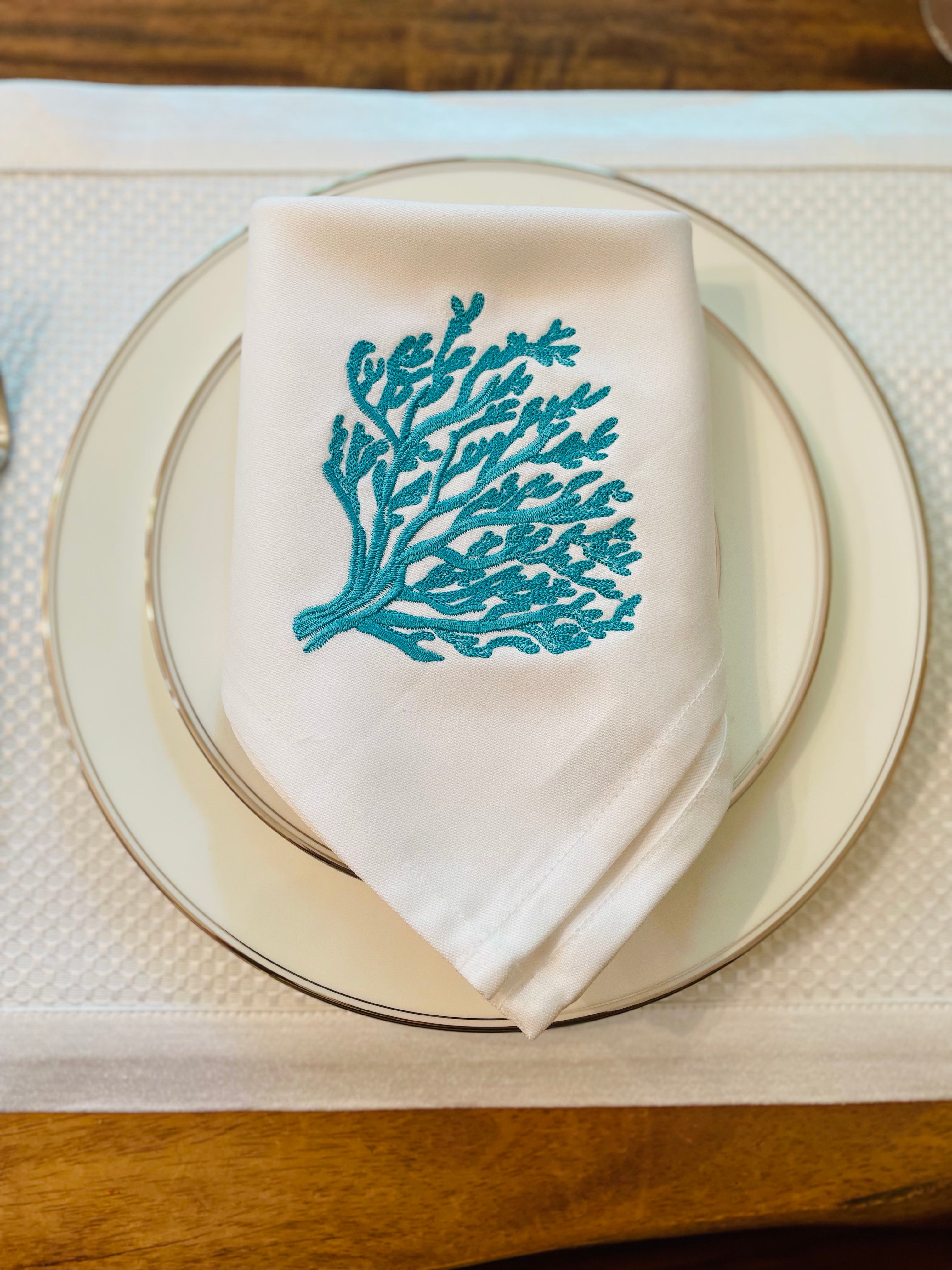 Napkin - Single - Sideways Coral