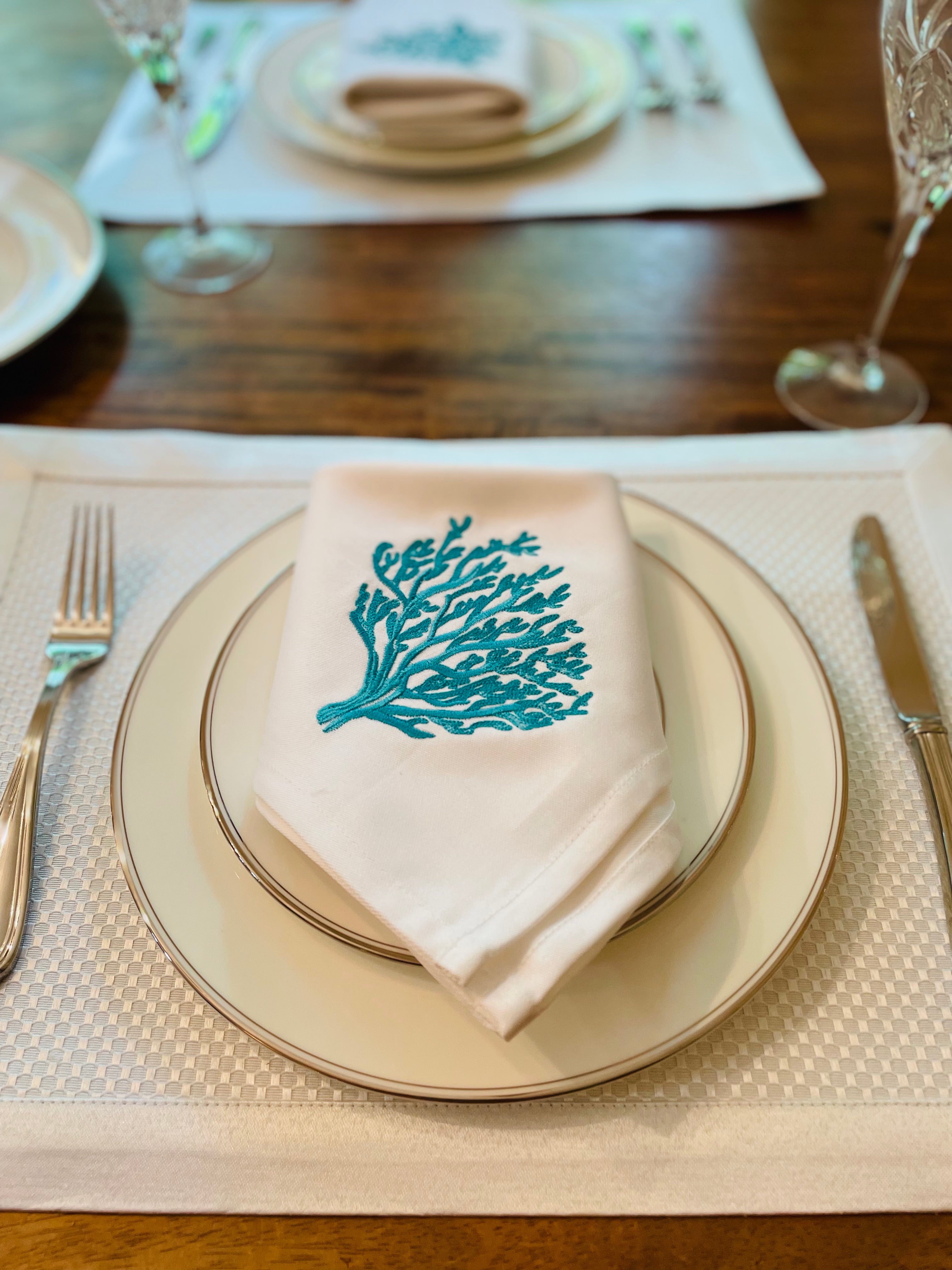 Napkin - Single - Sideways Coral