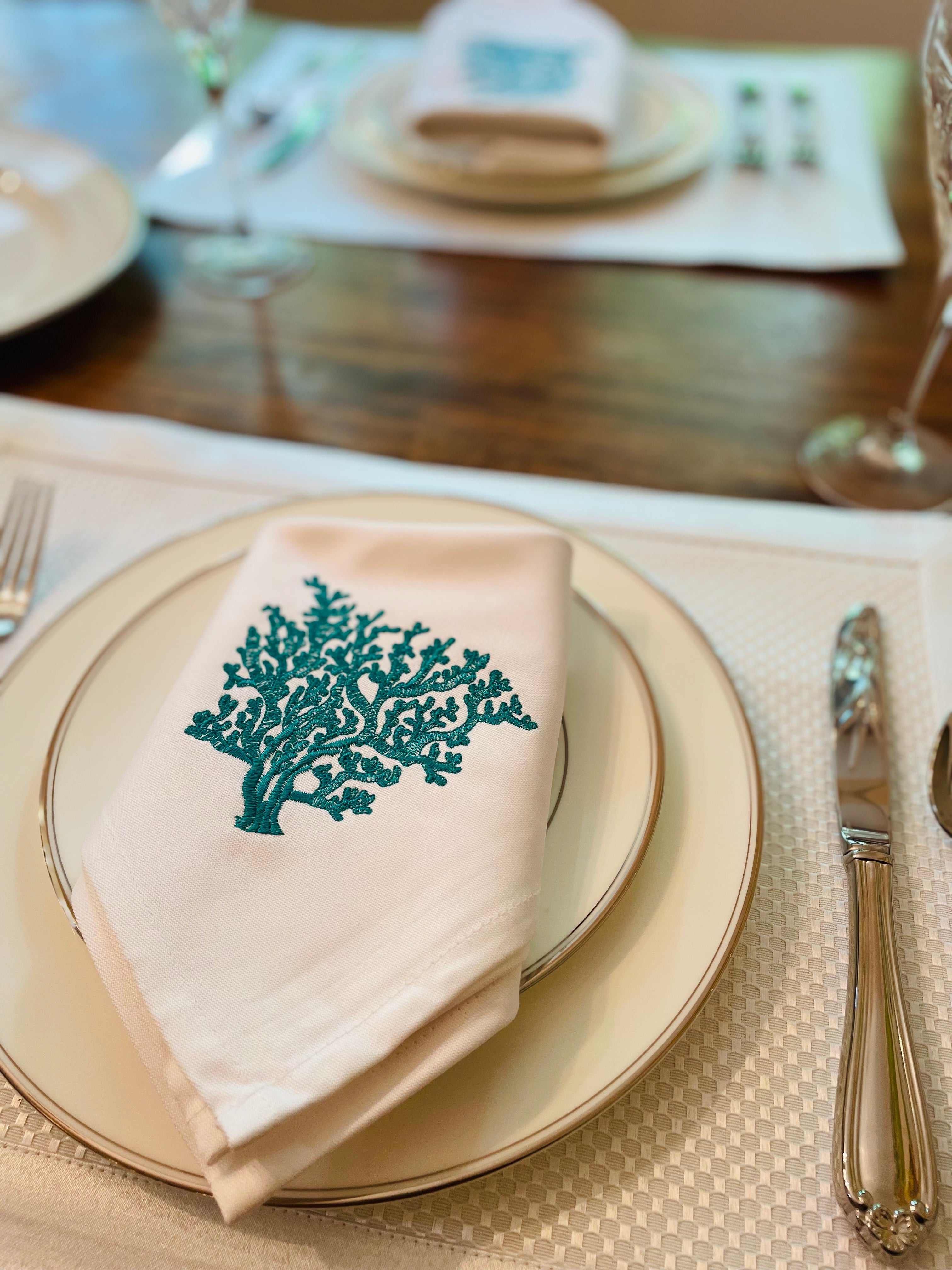 Napkin - Single - Upright Coral