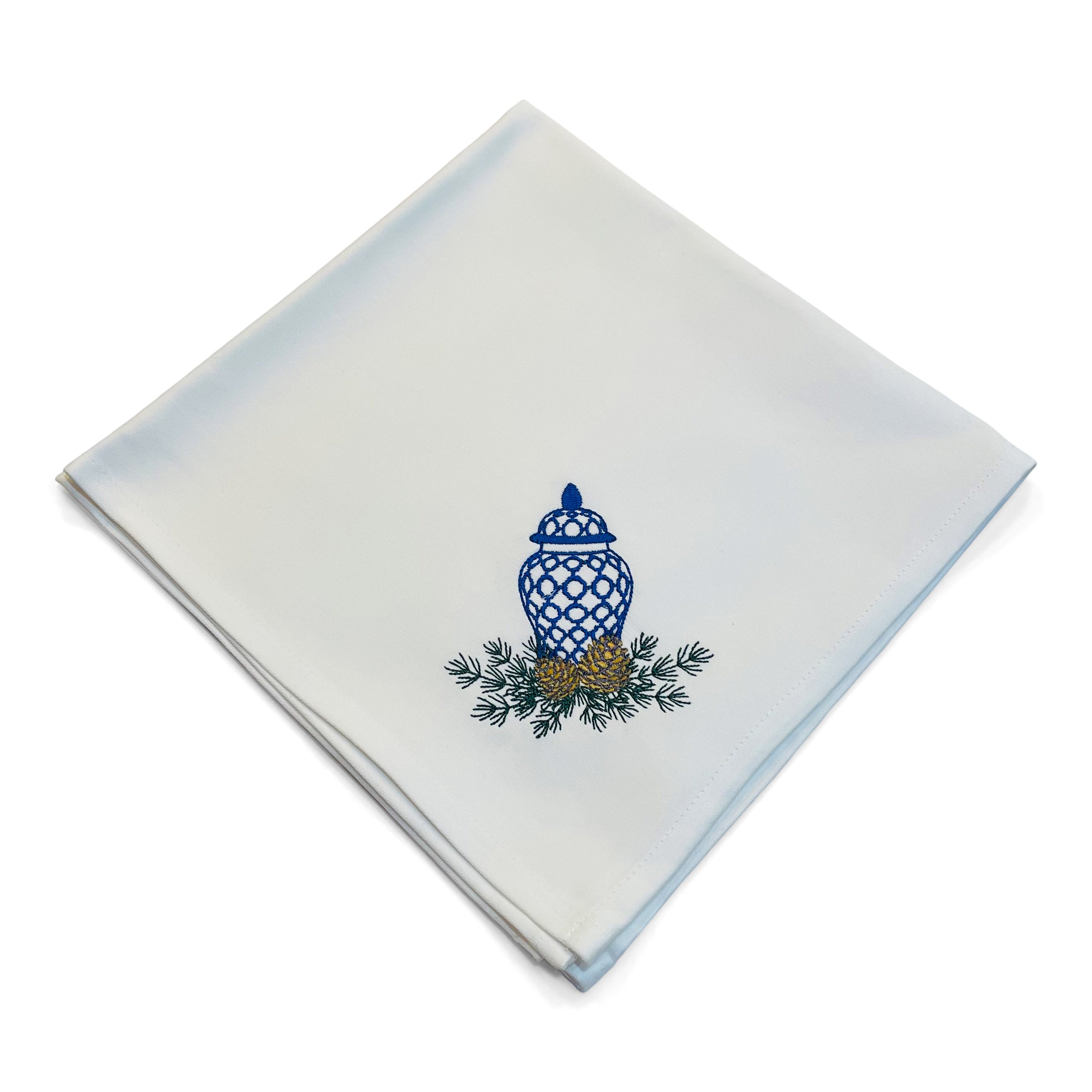 Napkin - Single - Ginger Jar with Pine Cone Boughs