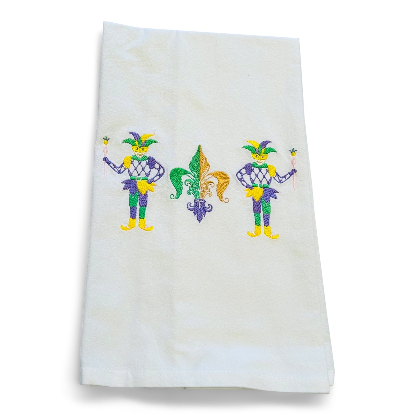 Mardi Gras Jesters and Fleur de Lis