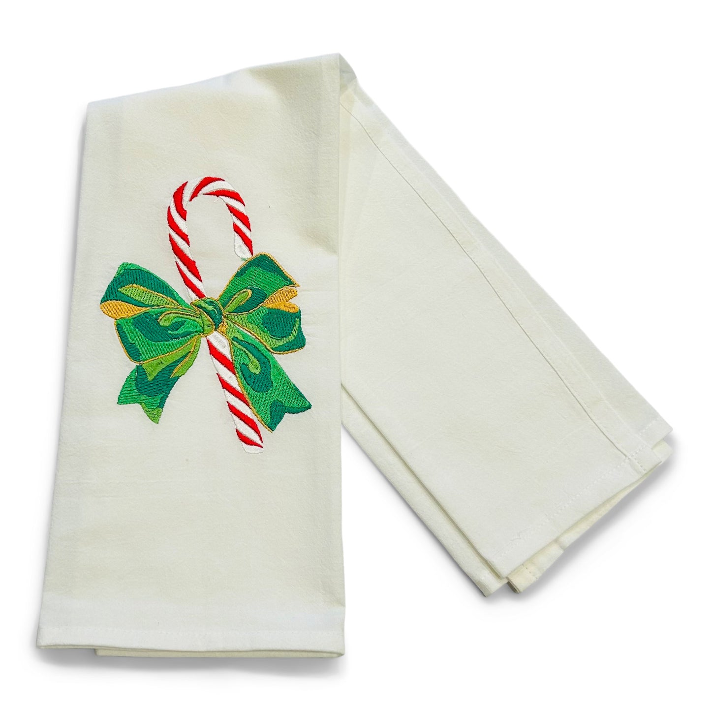 Candy Cane in Green Bow