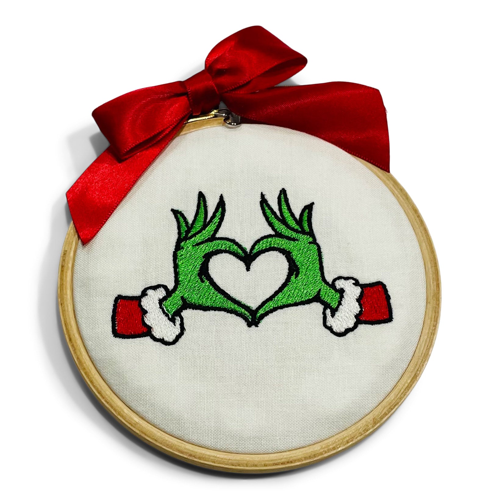 Christmas Grinch on Red 1 Ribbon