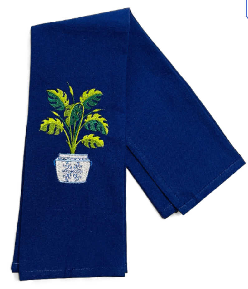 Chinoiserie Monstera Plant Dish Towel