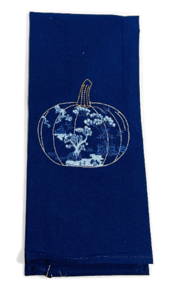 Chinoiserie Pumpkin Dish Towel