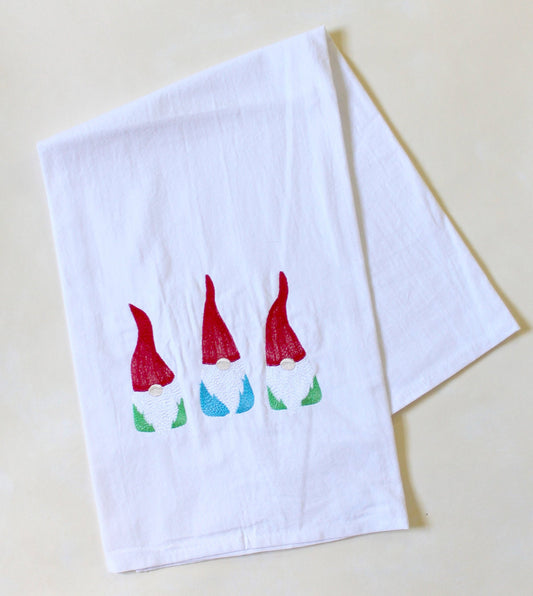 Gnomes by Threes Towel