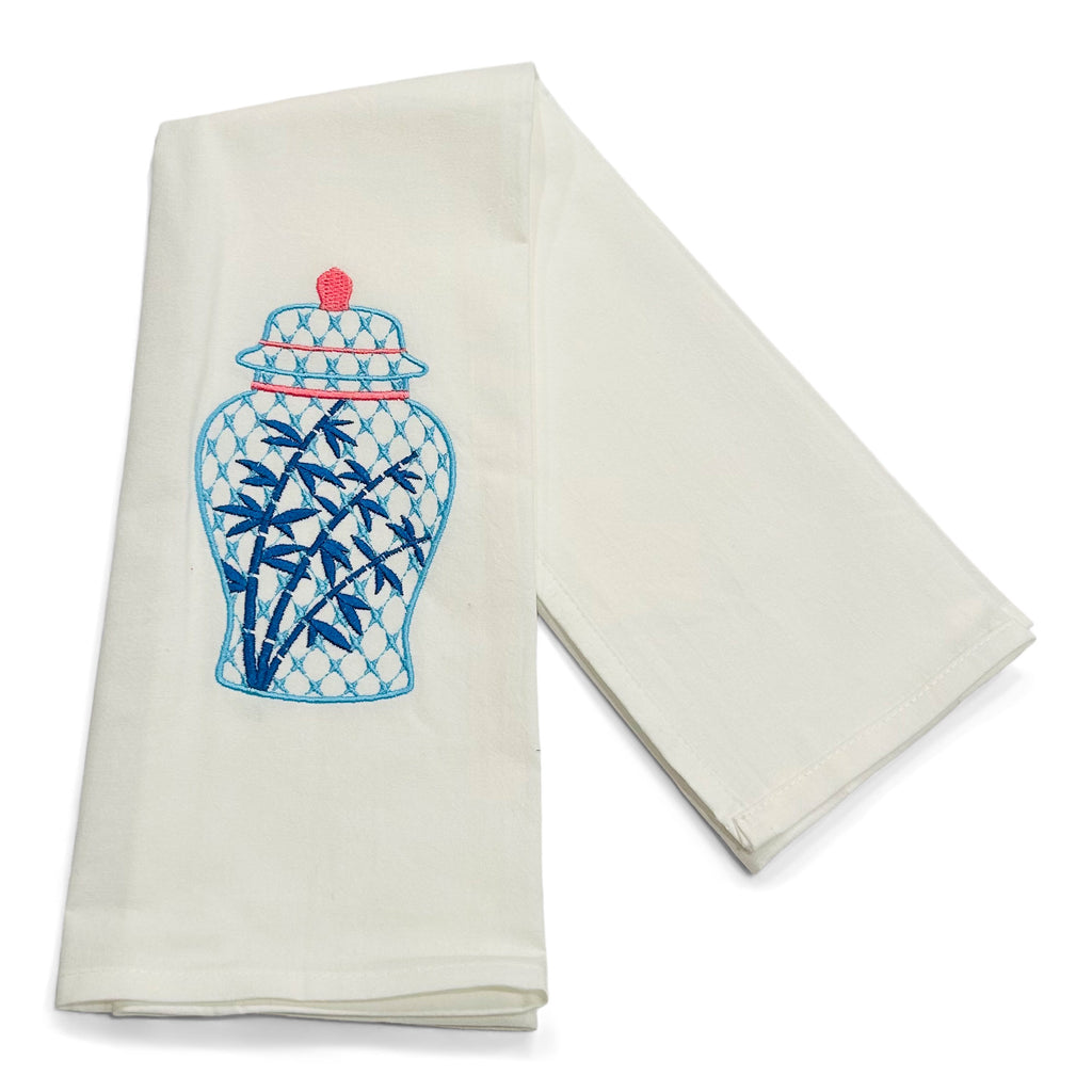 Fishtail Blue Ginger Jar