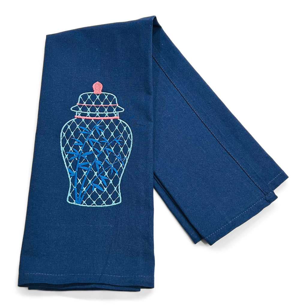 Fishtail Blue Ginger Jar