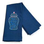 Fishtail Blue Ginger Jar