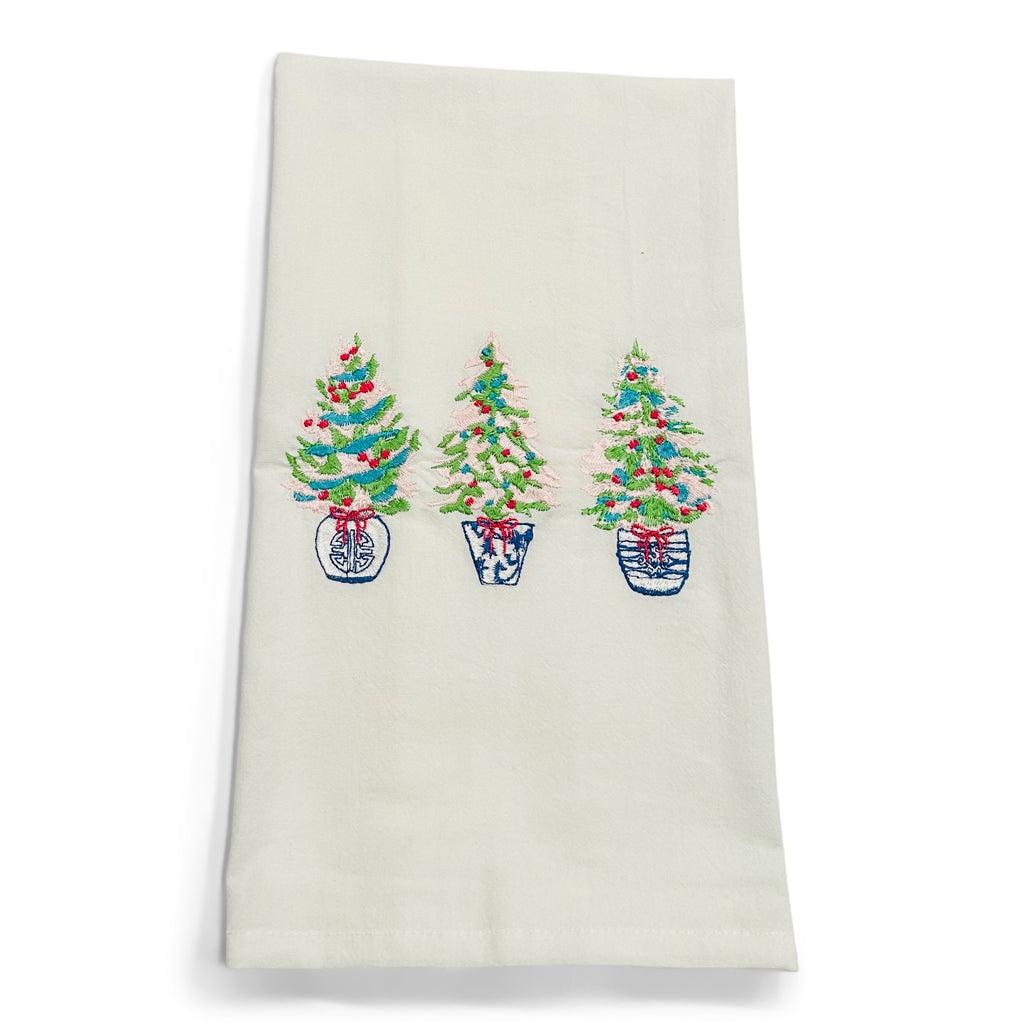 Squatty Christmas Tree in Chinoiserie Planter