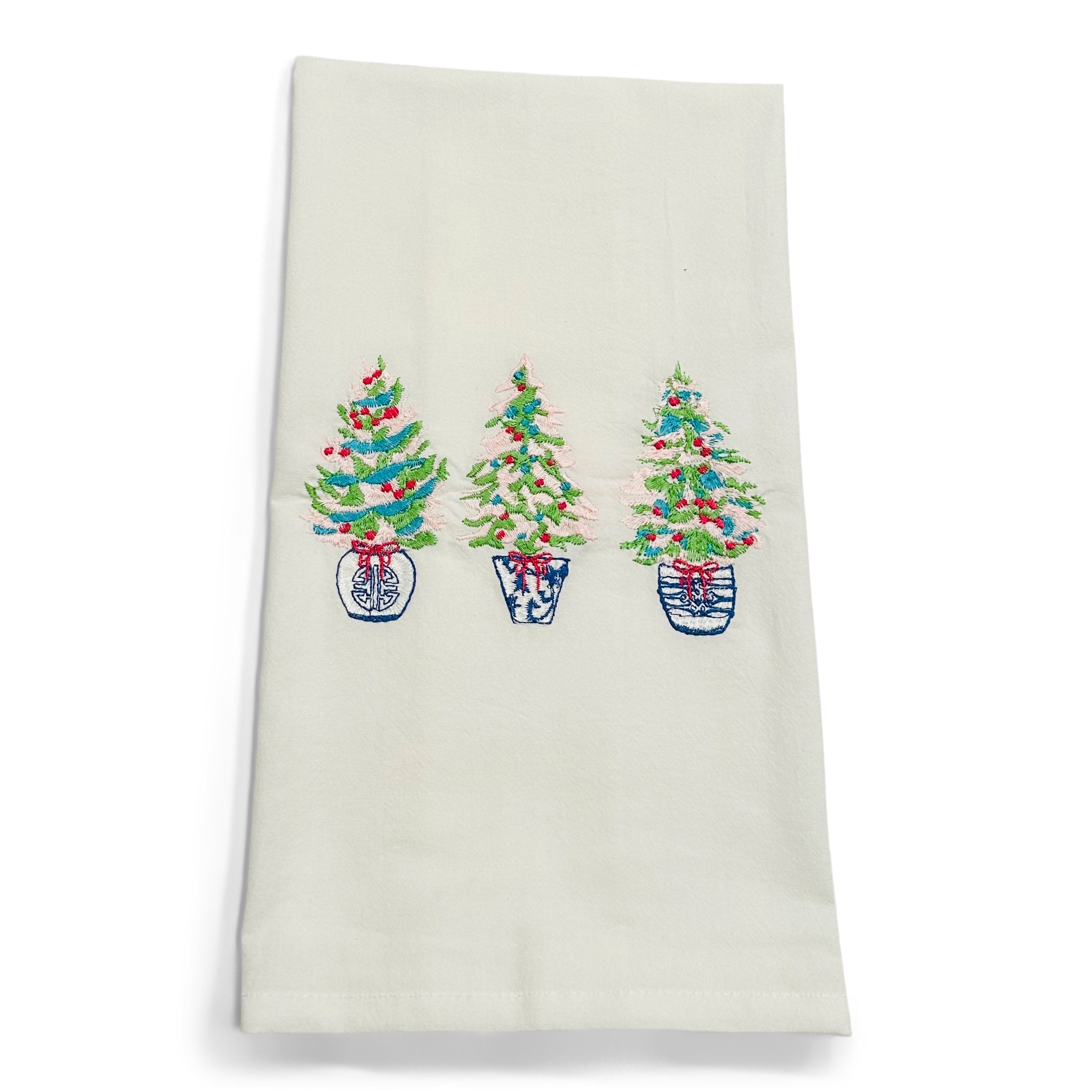 Squatty Christmas Tree in Chinoiserie Planter