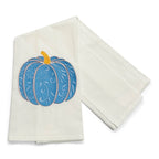 Blue Pumpkin with Filigree Accents