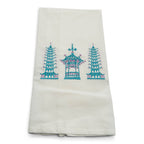 Trio Pagodas Jeweled Tones on white