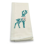 Dark Teal Reindeer with Pink Bow