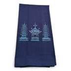 Trio Pagodas Traditional Colors on navy