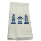 Trio Pagodas Traditional Colors on white