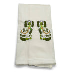 Green Staffordshire Dogs on white