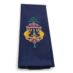 Monkeys in Pagoda Crest on navy