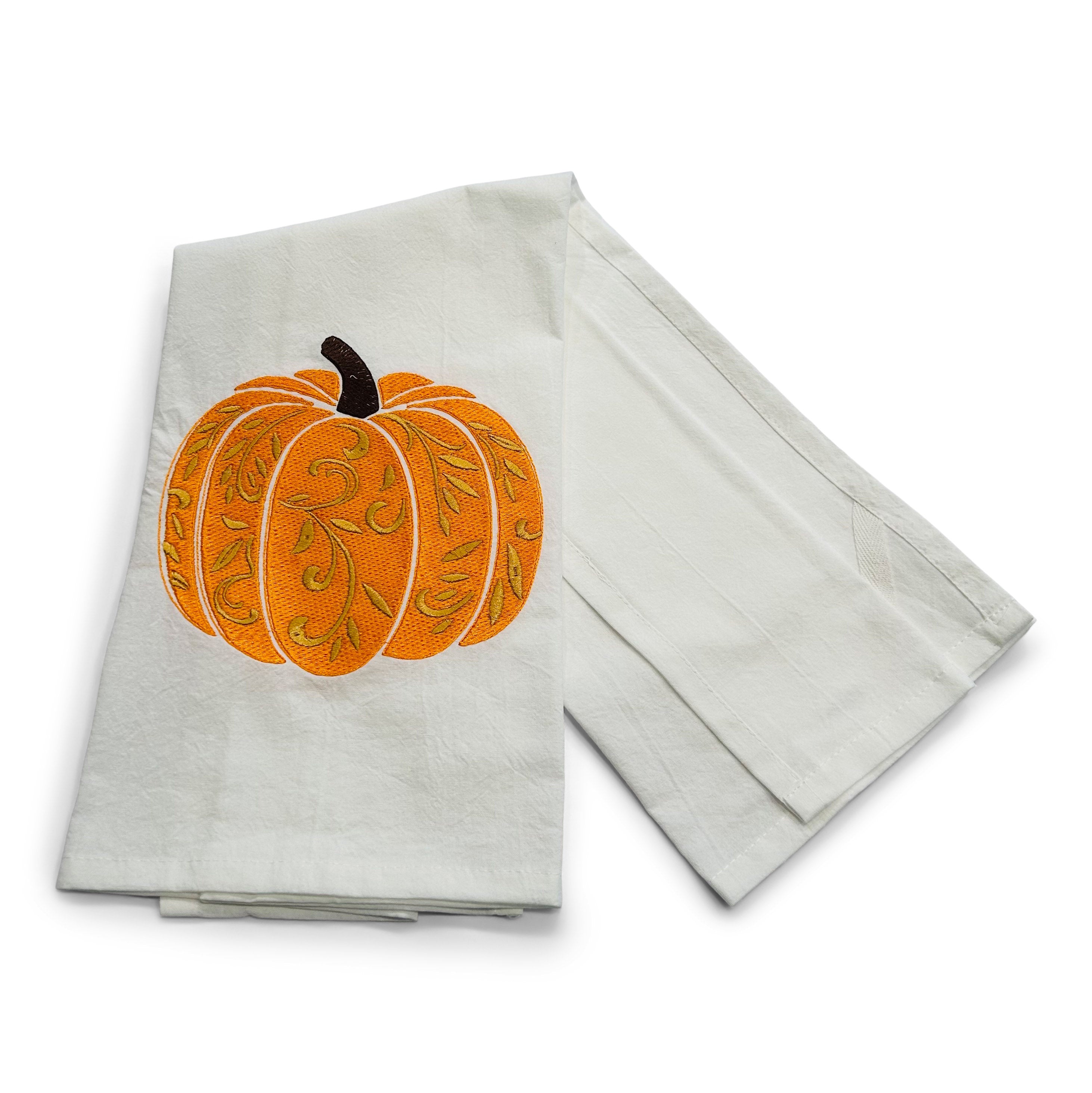 Orange Pumpkin with Gold Accents