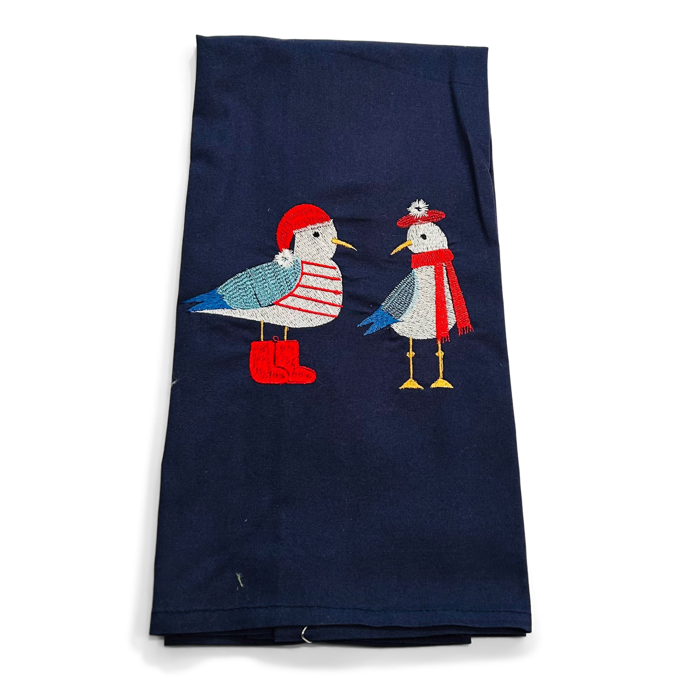 Seagulls on navy