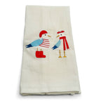Seagulls on white