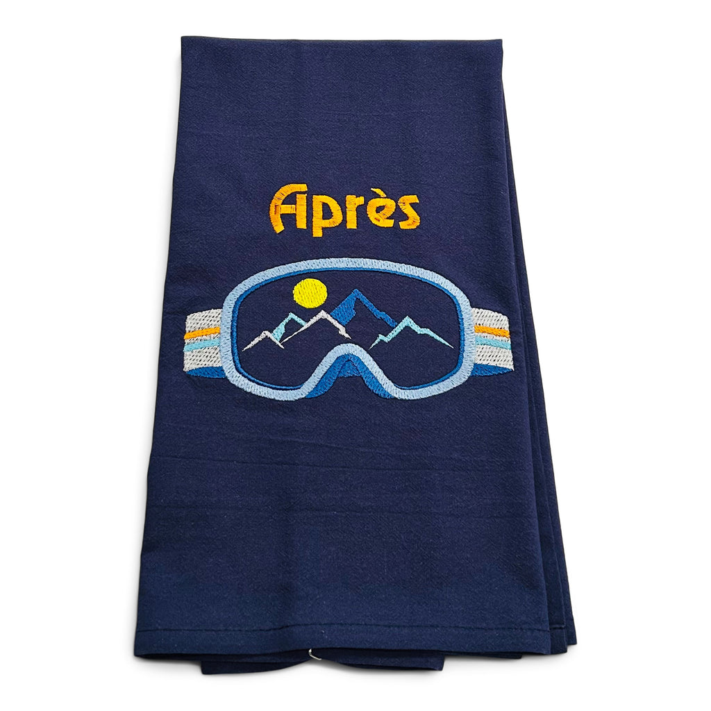 Apres in Orange on navy