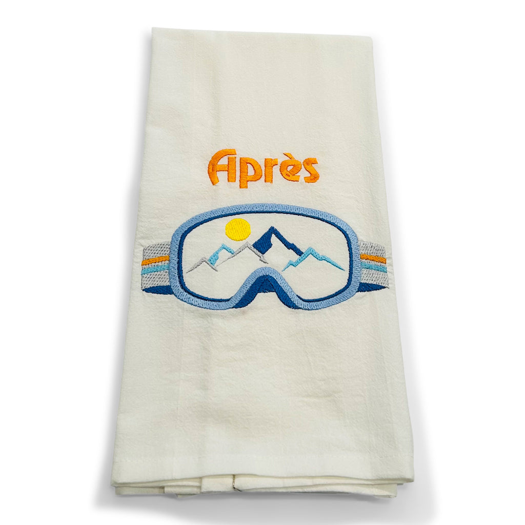 Apres in Orange on white