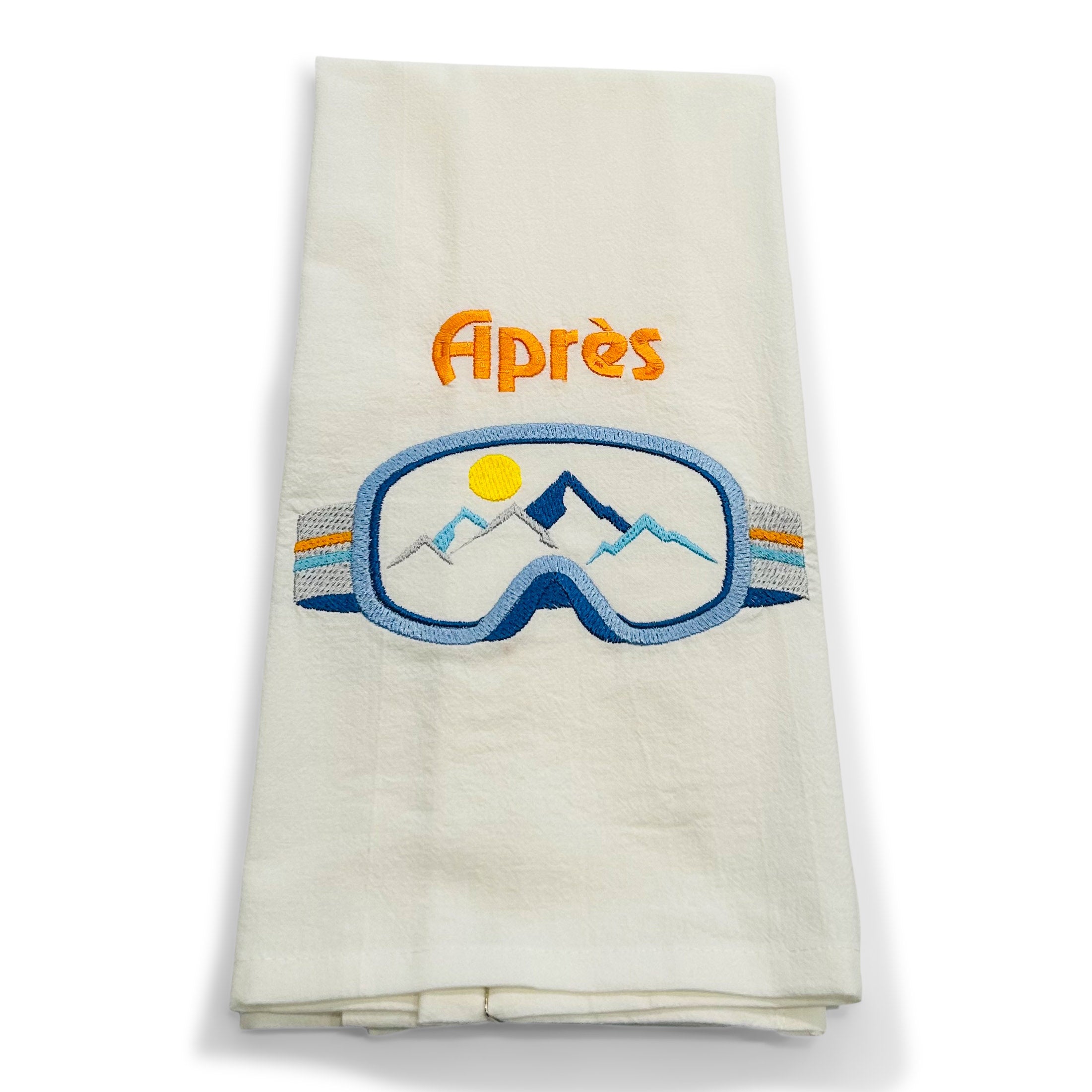 Apres in Orange on white