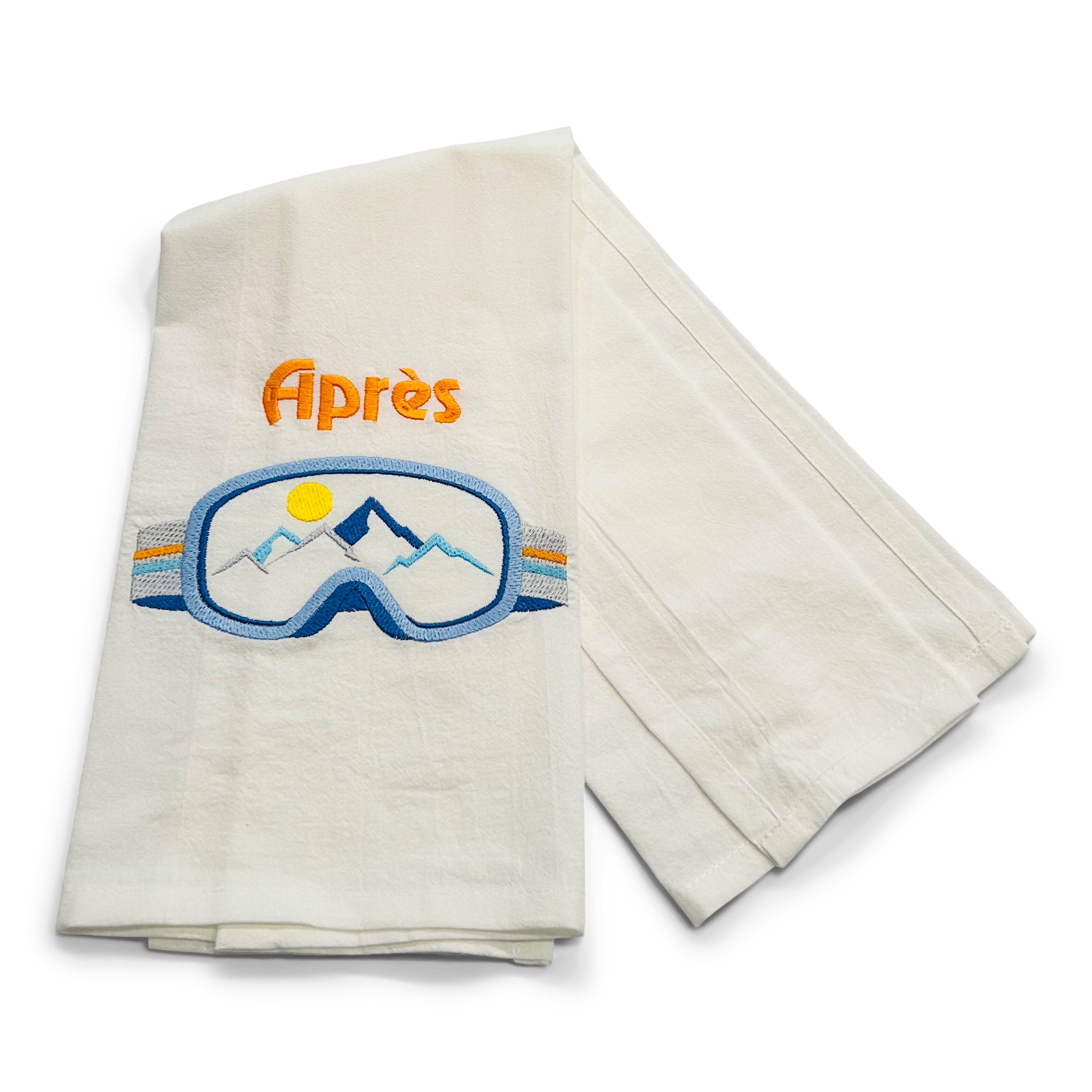 Apres in Orange on white