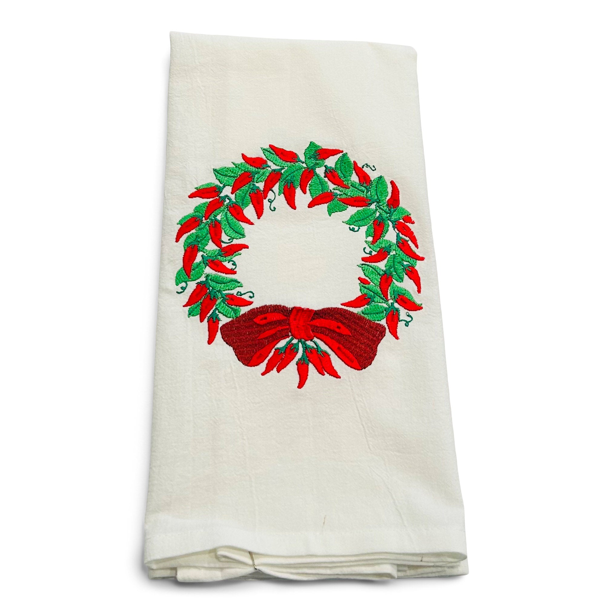 Chili Pepper Wreath on white