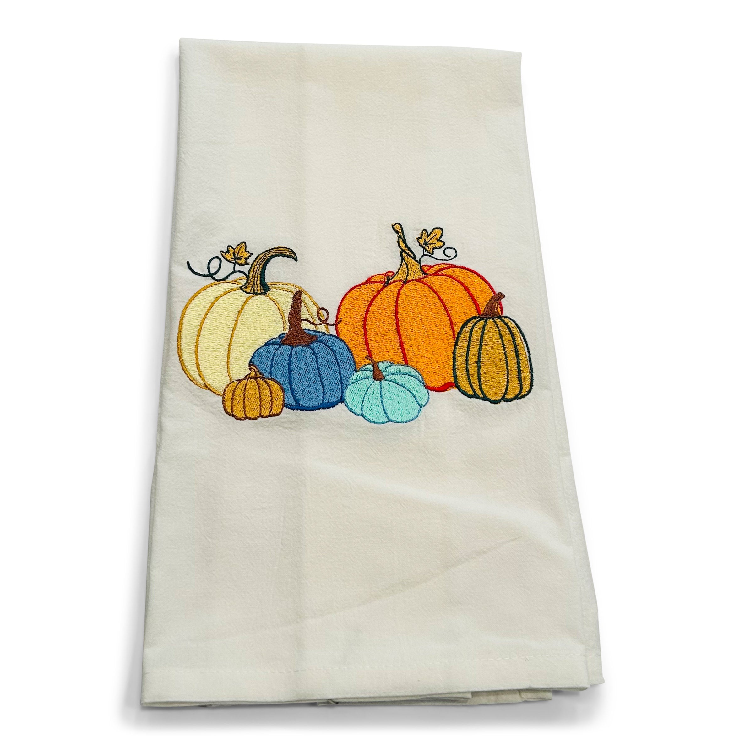 Classic Autumn Pumpkins on white