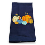 Classic Autumn Pumpkins on navy