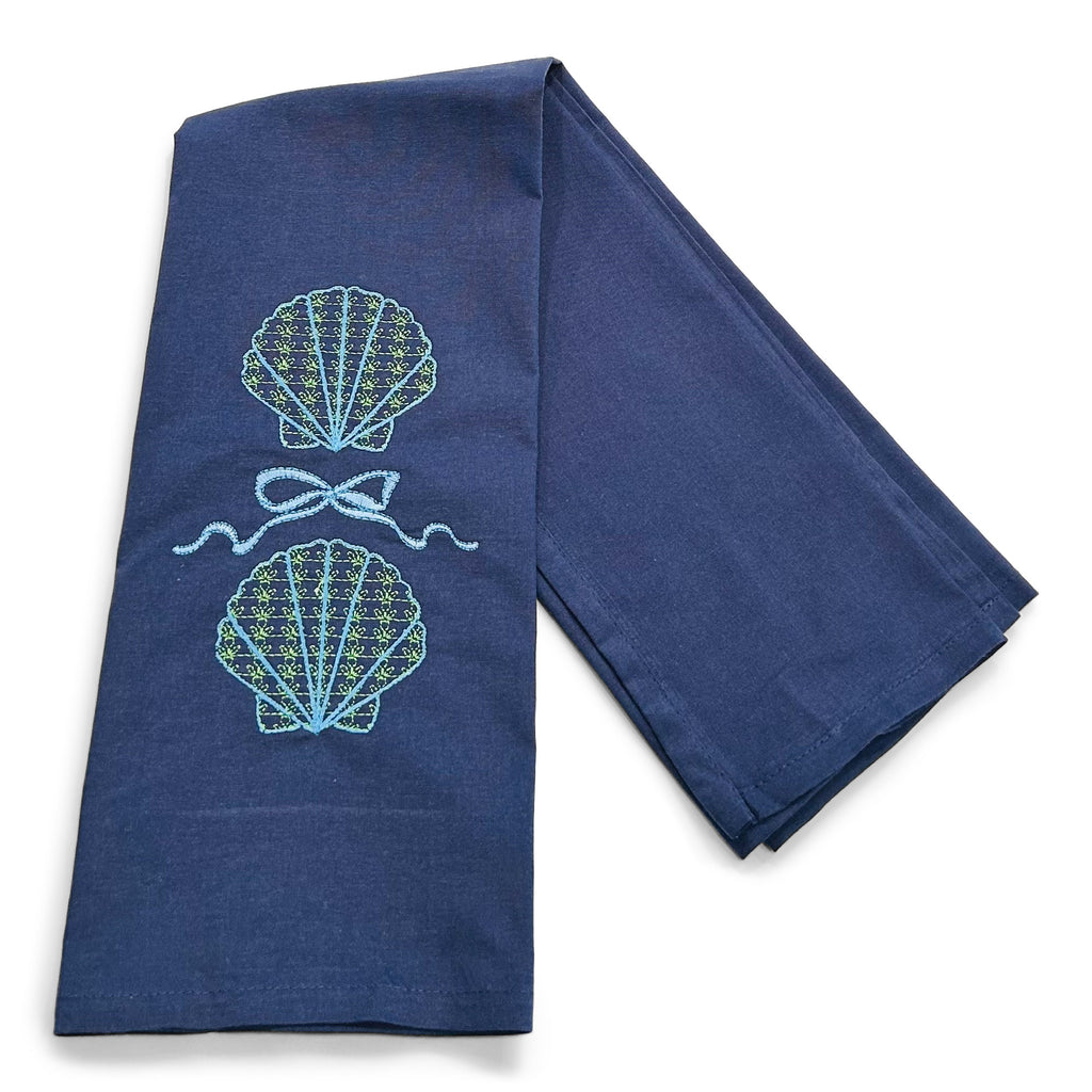 Twin Shells with Laura Ashley Bow on navy