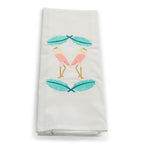Herons with Palm Fronds on white