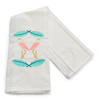 Herons with Palm Fronds on white