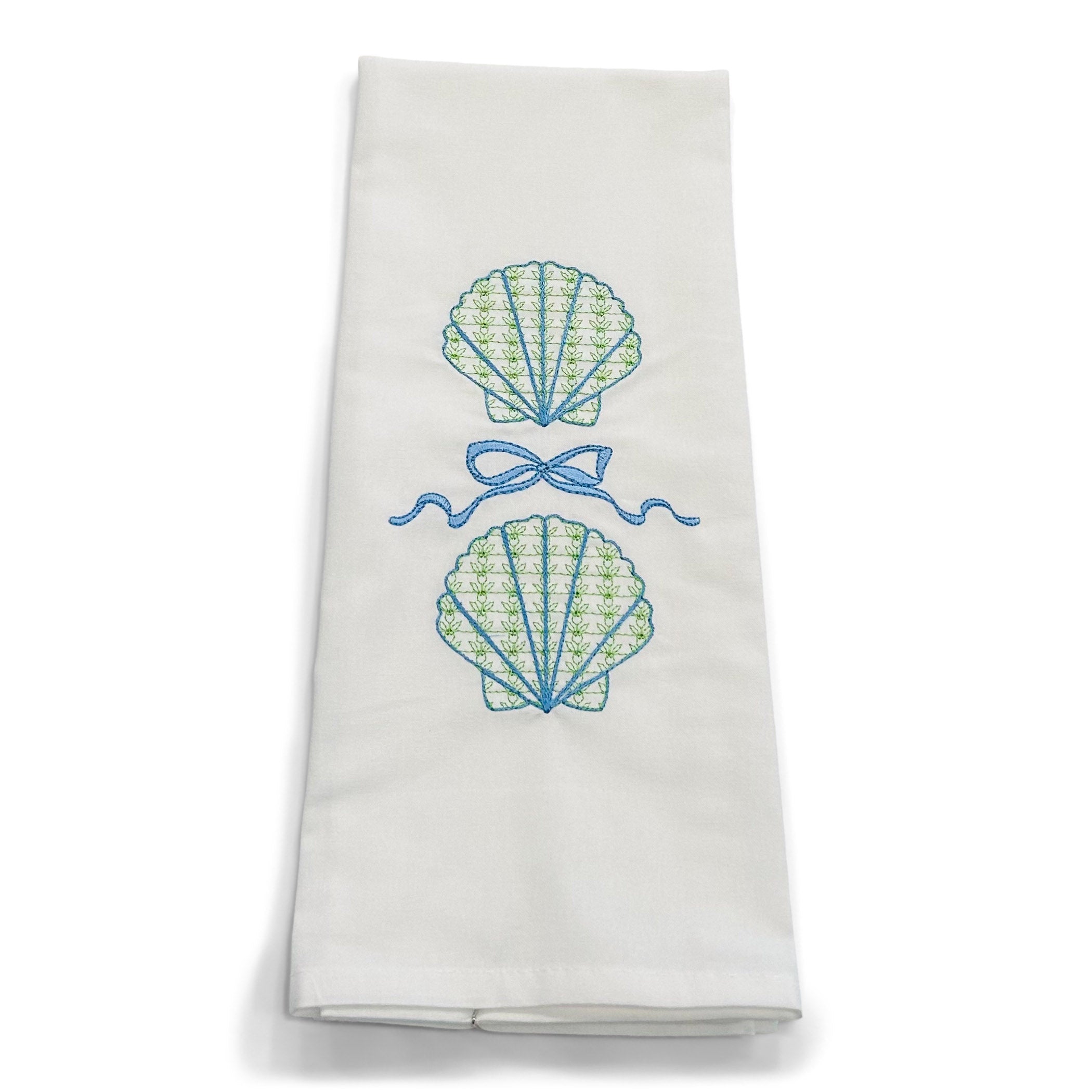 Twin Shells with Laura Ashley Bow on white