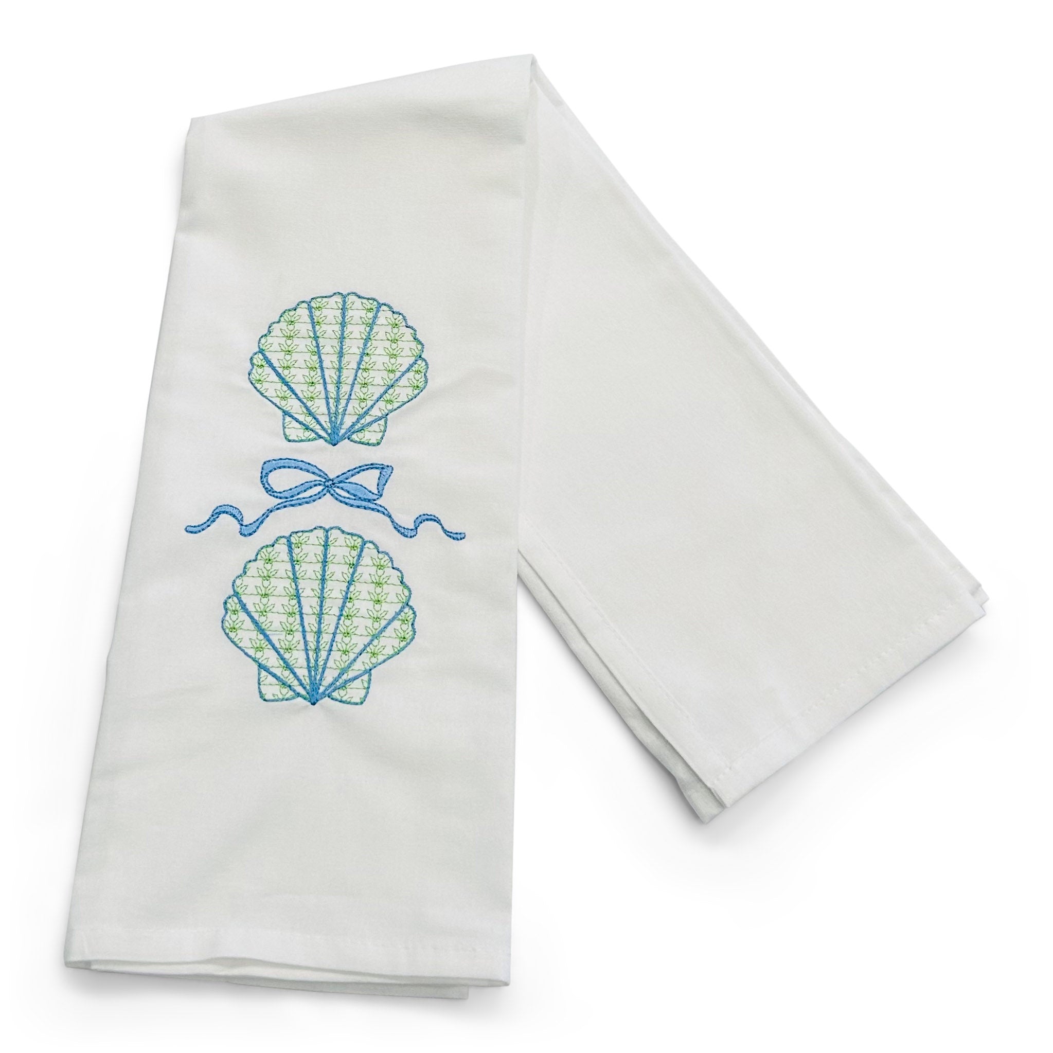 Twin Shells with Laura Ashley Bow on white
