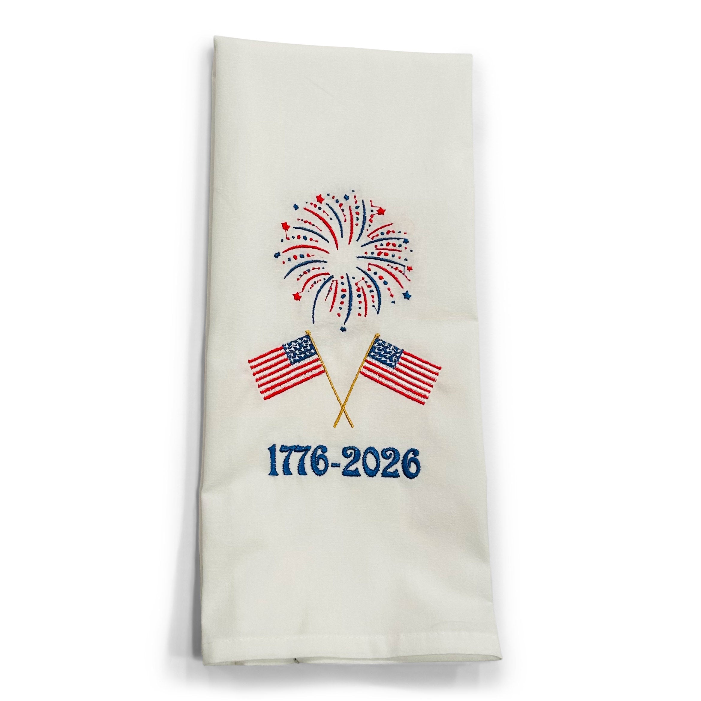 Fancy Bunny - 1776 American Flags with Fireworks - on white
