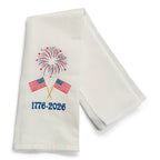 1776 American Flags with Patriotic Fireworks - on white