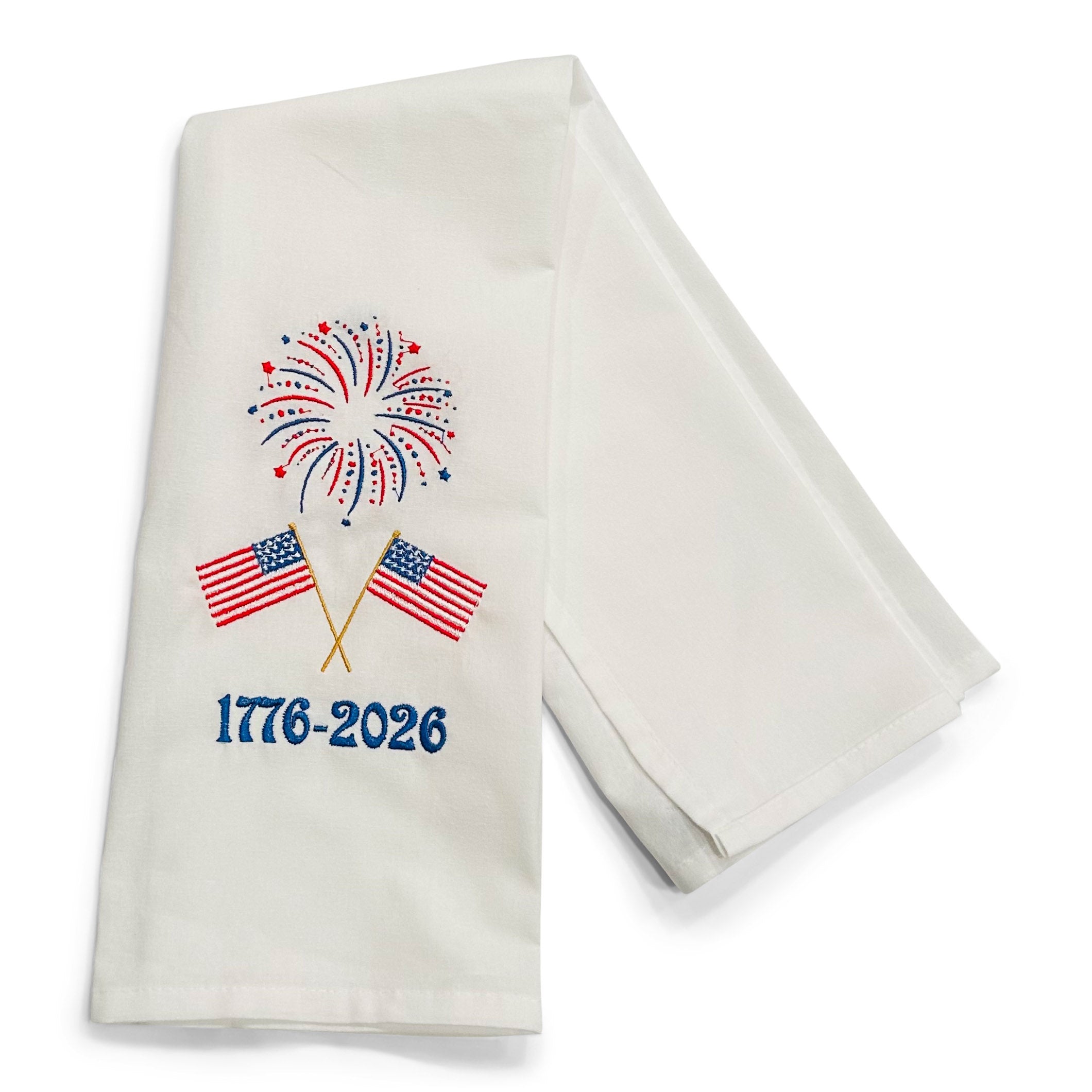 Fancy Bunny - 1776 American Flags with Fireworks - on white