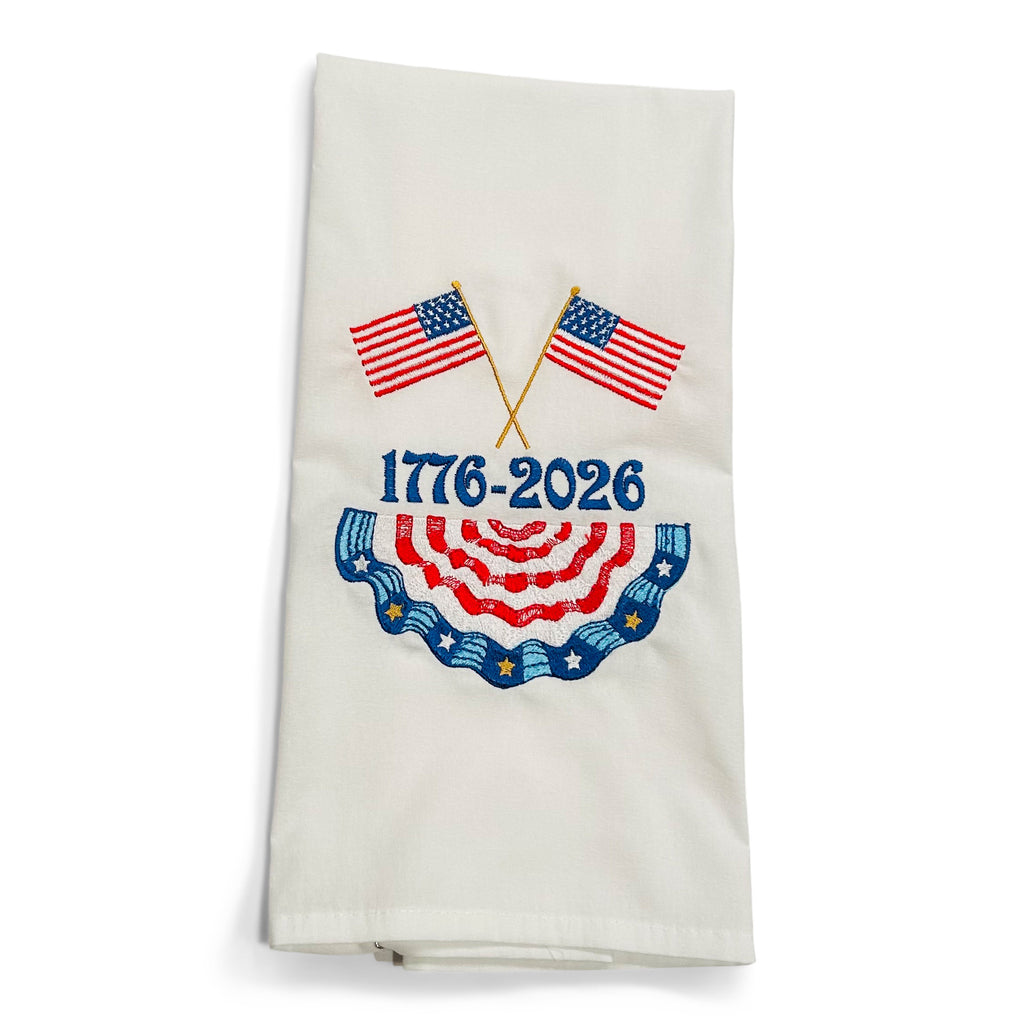 1776 American Flags with Patriotic Banner - on white