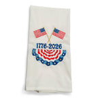 1776 American Flags with Patriotic Banner - on white