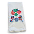 Patriotic Staffordshire Dogs - Topiary - Flags on white