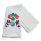 Patriotic Staffordshire Dogs - Topiary - Flags on white
