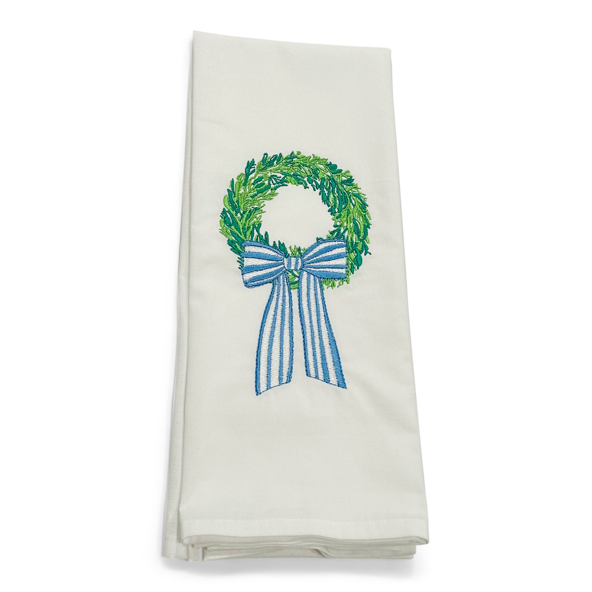 Preppy Spring Wreath on white