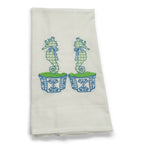 Pair of Fishtail Seahorses on white